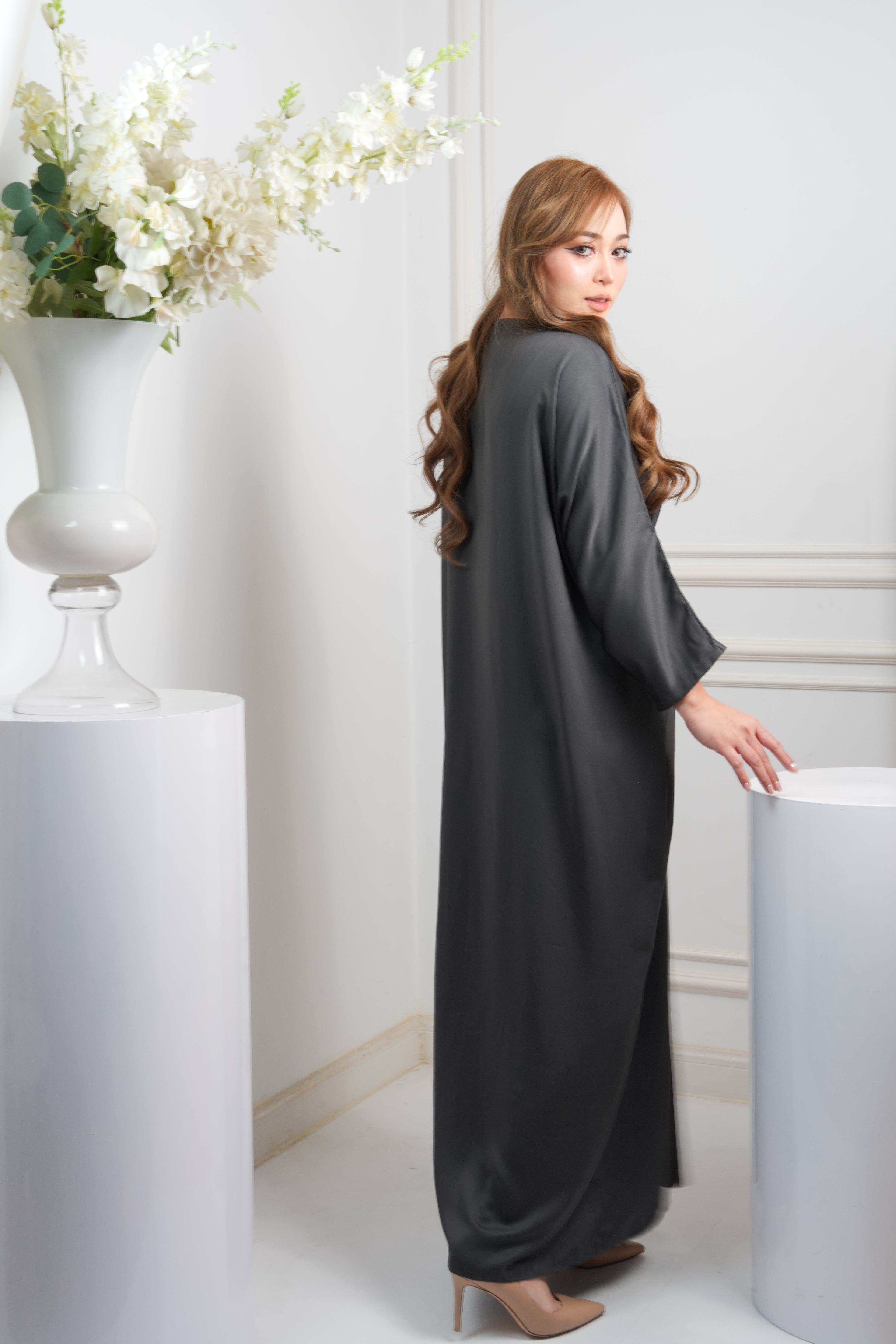 JASMINE CAFTAN - DARK GREY