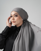 AMARA SHAWL - SMOKE GREY