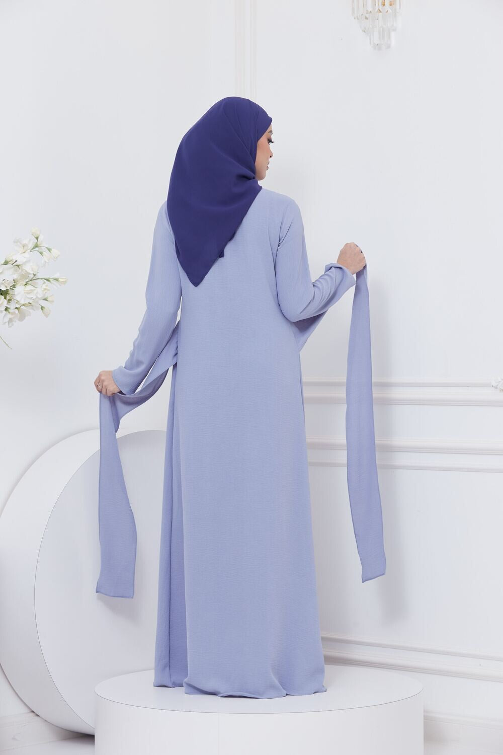 DRAPE DRESS - CORN FLOWER