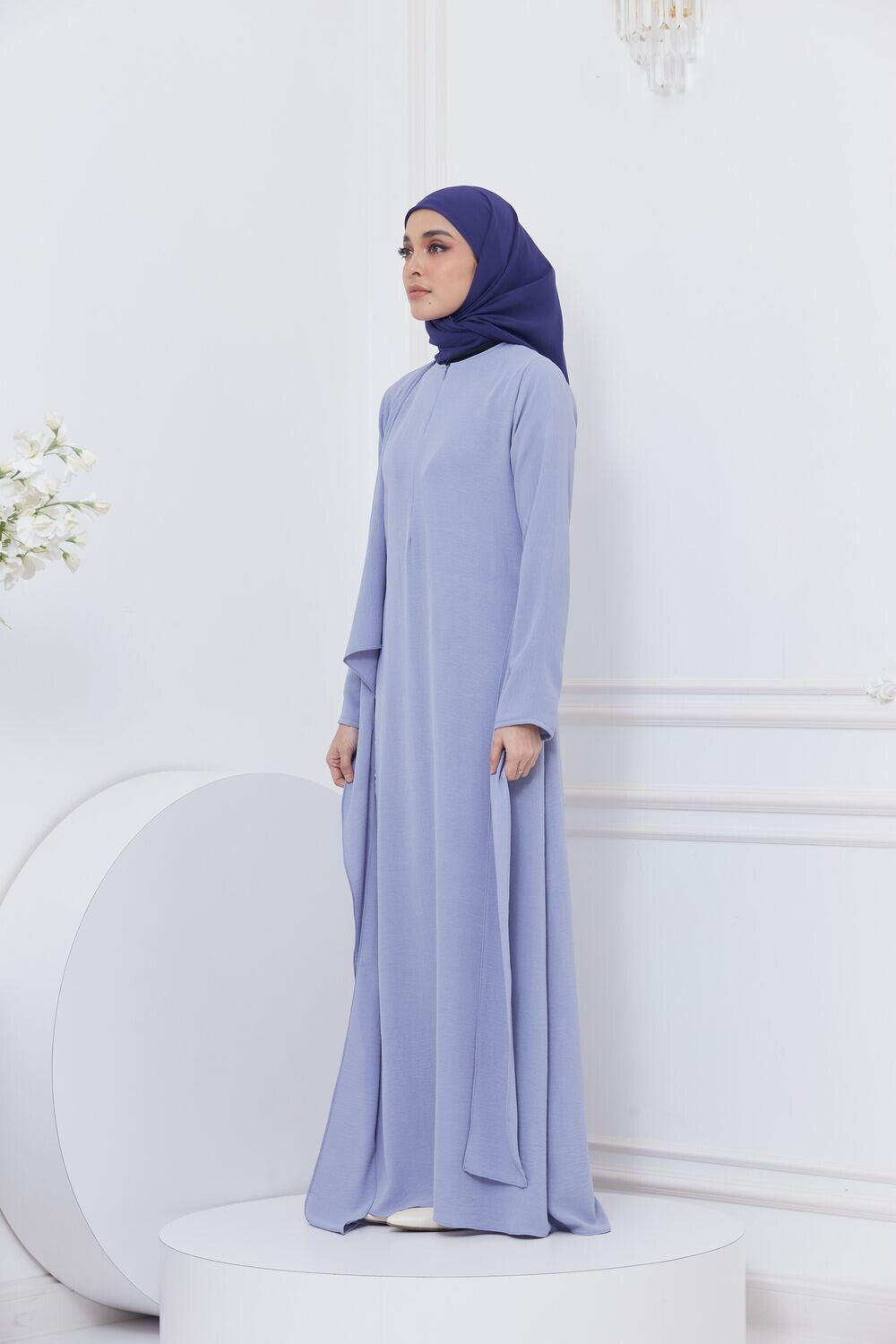 DRAPE DRESS - CORN FLOWER