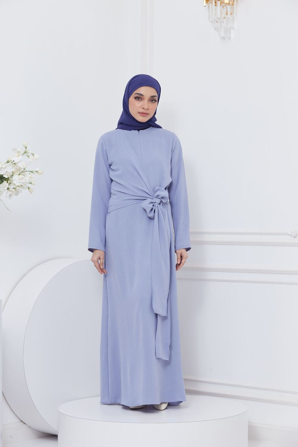 DRAPE DRESS - CORN FLOWER
