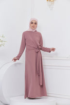 DRAPE DRESS - MAUVE PINK