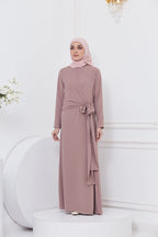 DRAPE DRESS - CHOCOLATE