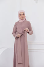 DRAPE DRESS - CHOCOLATE