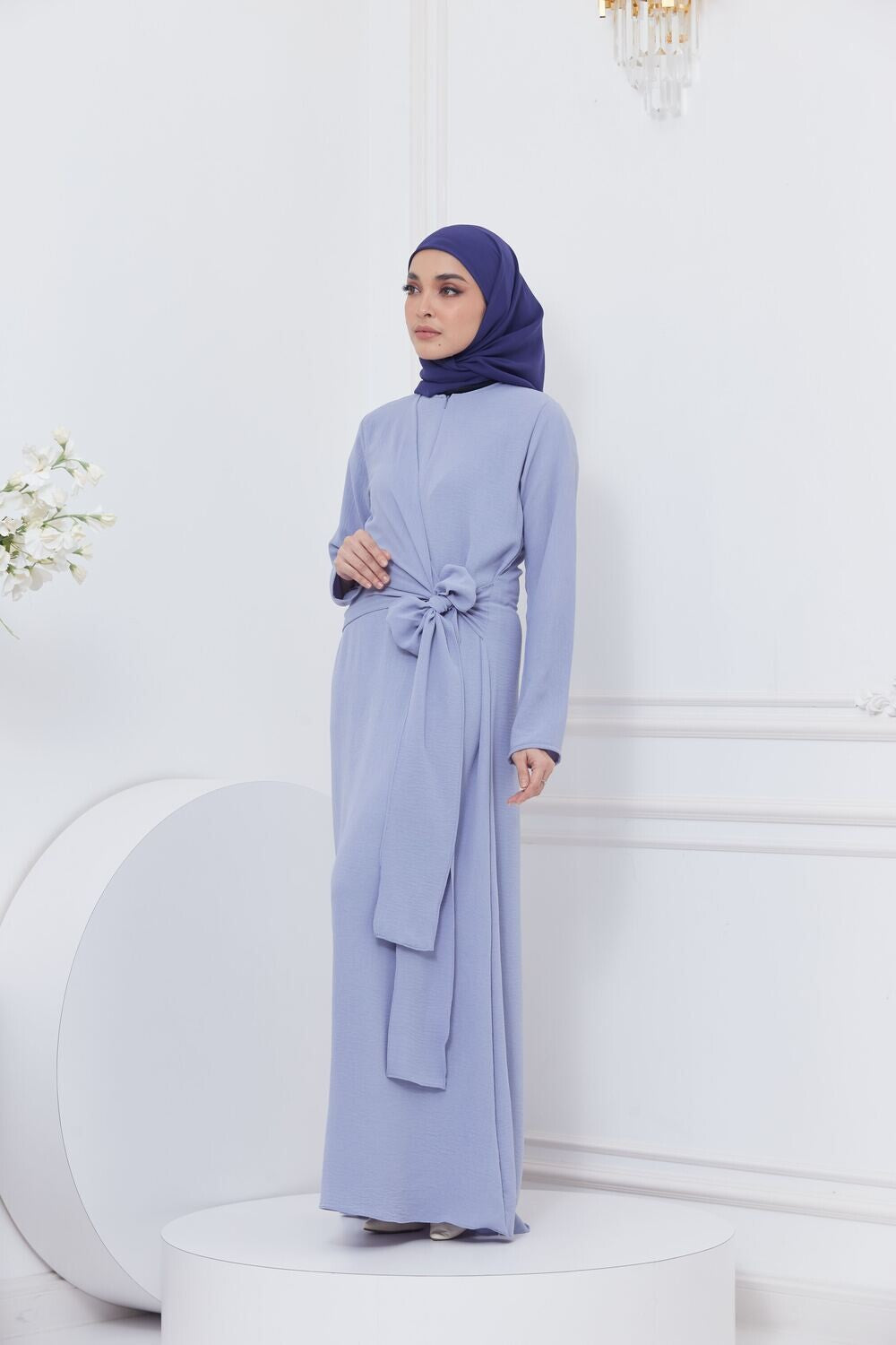 DRAPE DRESS - CORN FLOWER