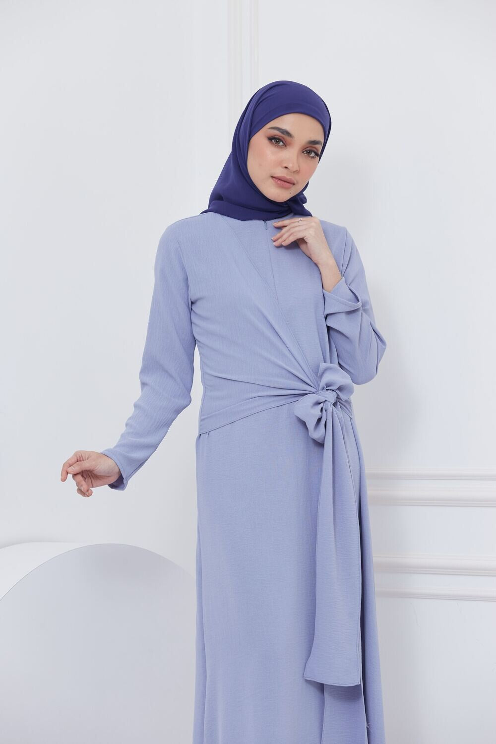DRAPE DRESS - CORN FLOWER