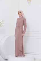 DRAPE DRESS - CHOCOLATE