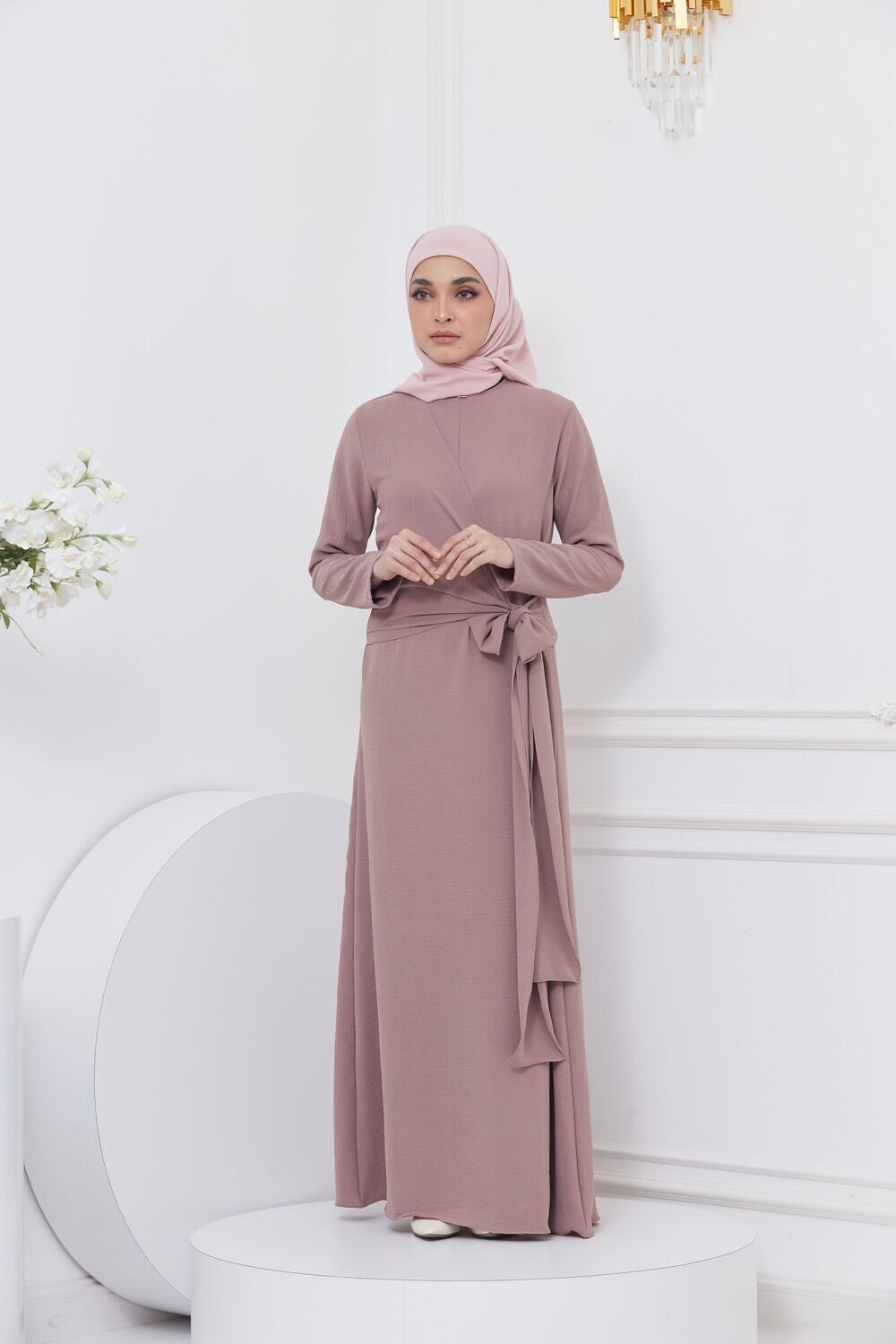 DRAPE DRESS - CHOCOLATE