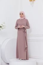 DRAPE DRESS - CHOCOLATE