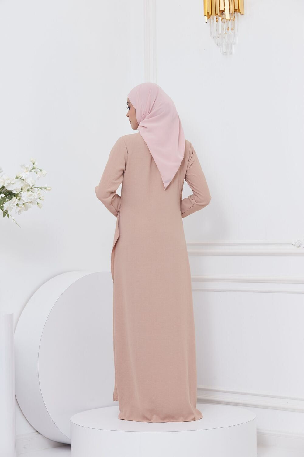 DRAPE DRESS - NUDE