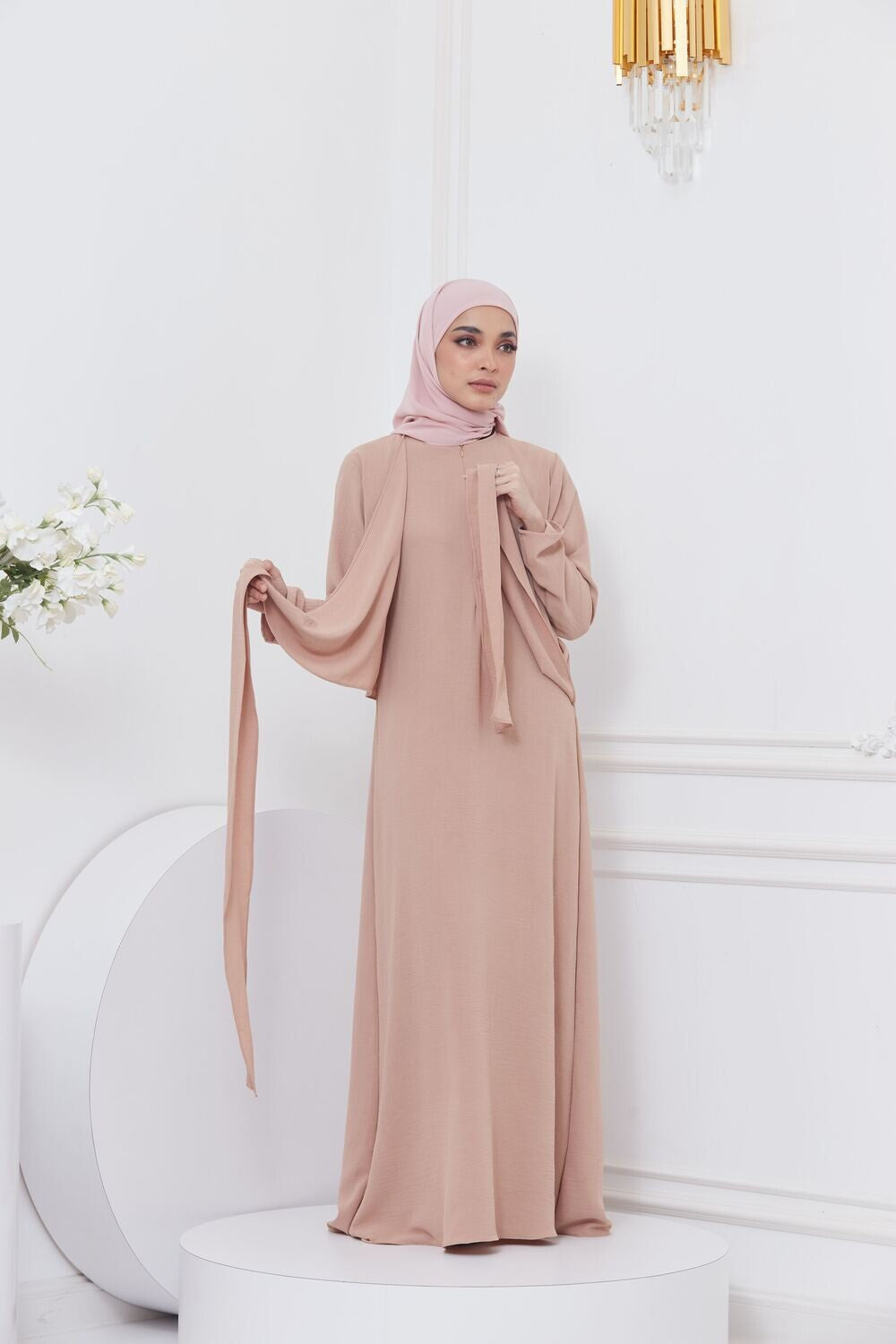 DRAPE DRESS - NUDE