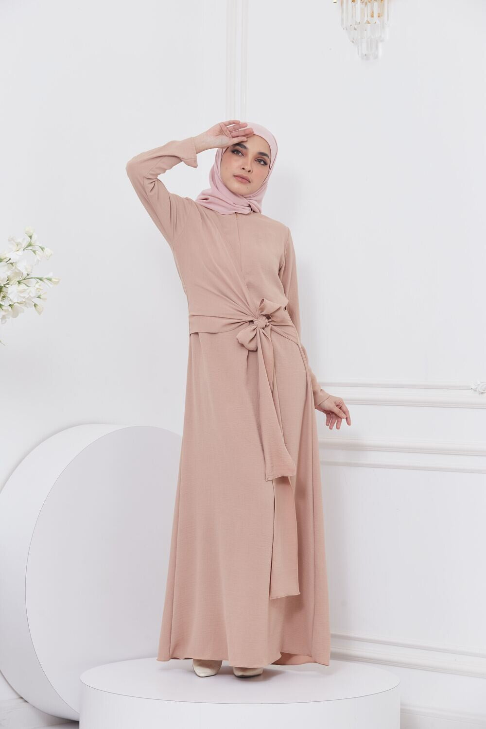 DRAPE DRESS - NUDE