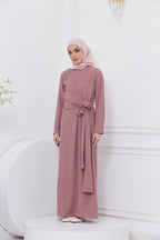 DRAPE DRESS - MAUVE PINK