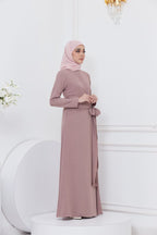 DRAPE DRESS - CHOCOLATE