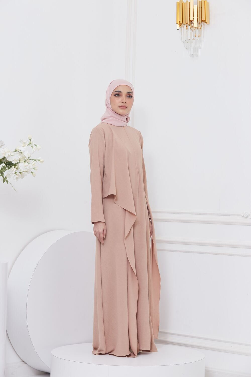 DRAPE DRESS - NUDE
