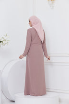 DRAPE DRESS - CHOCOLATE