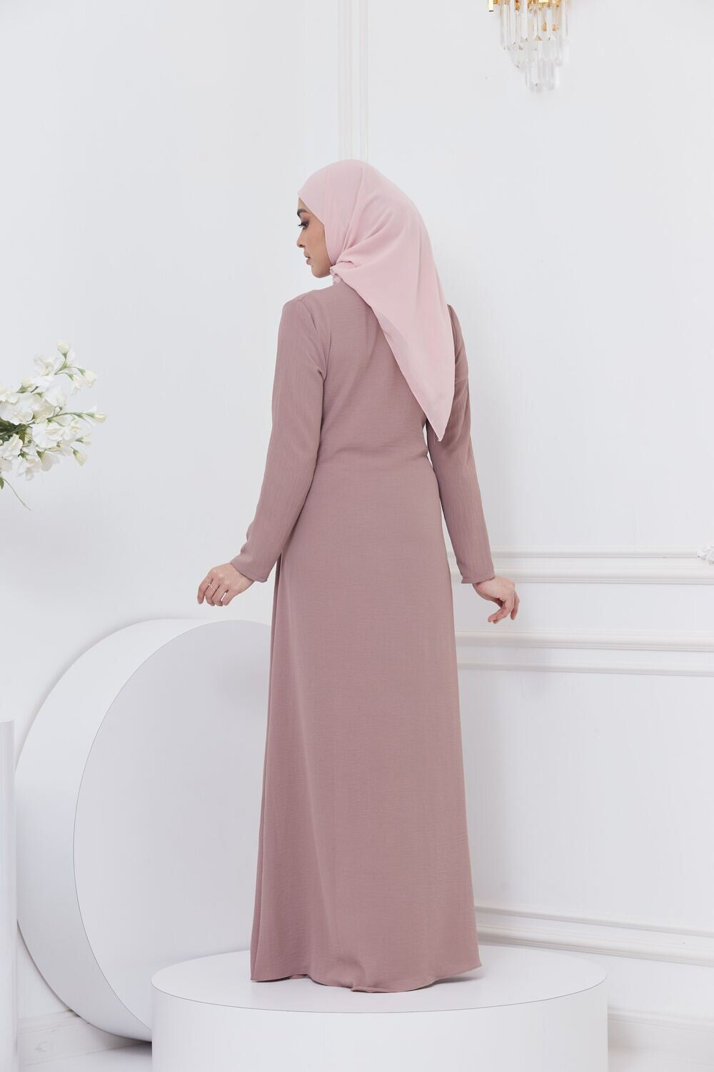DRAPE DRESS - CHOCOLATE