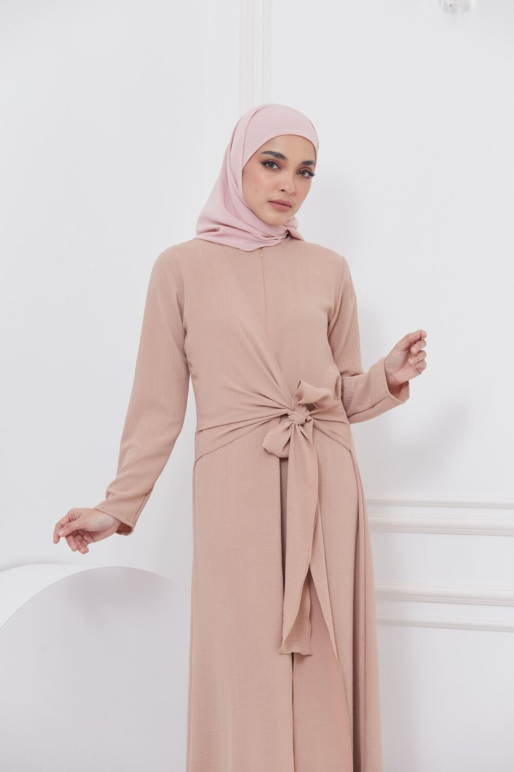DRAPE DRESS - NUDE