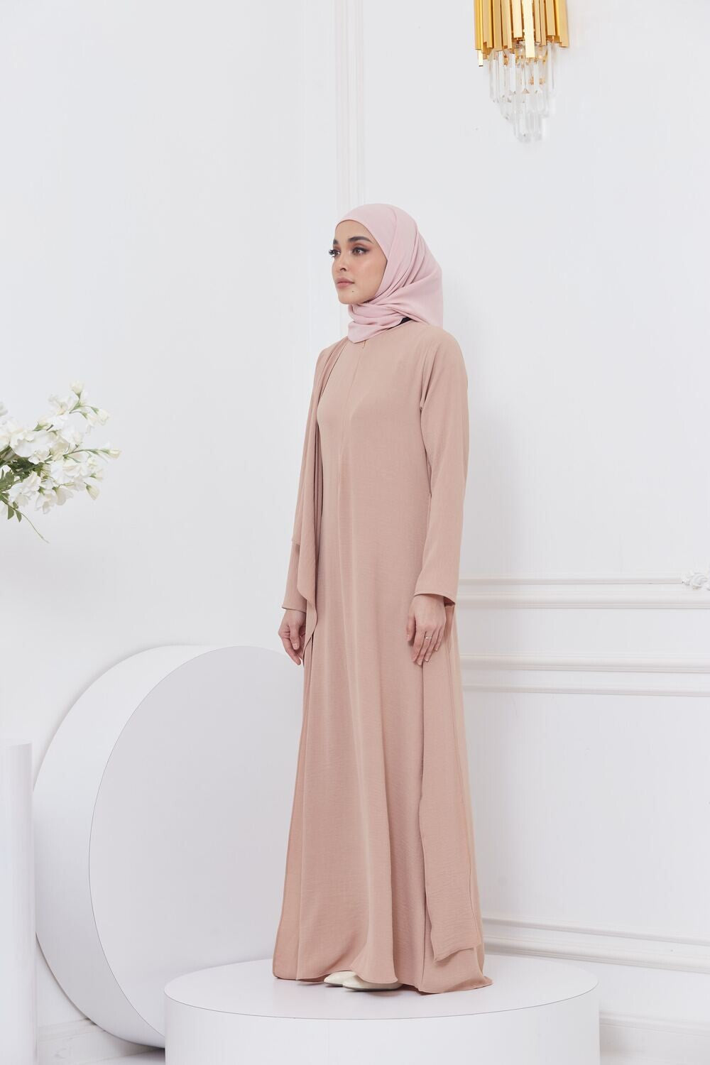 DRAPE DRESS - NUDE