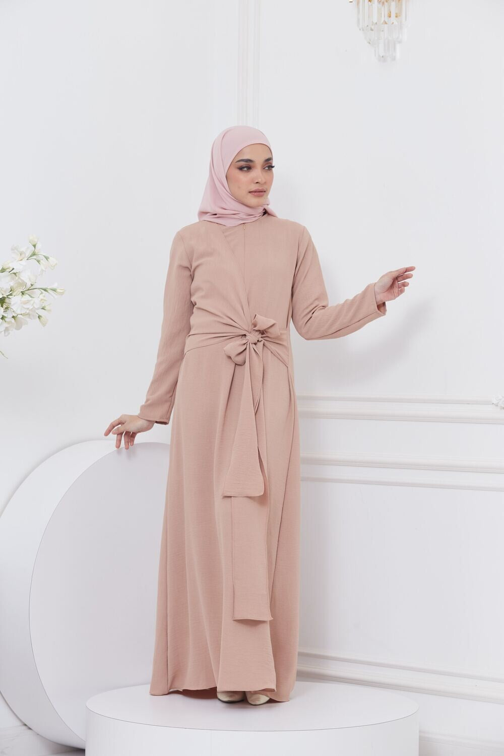 DRAPE DRESS - NUDE