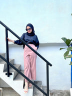 HIGH WAIST PANTS - DUSTY PINK