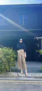 HIGH WAIST PANTS - NUDE