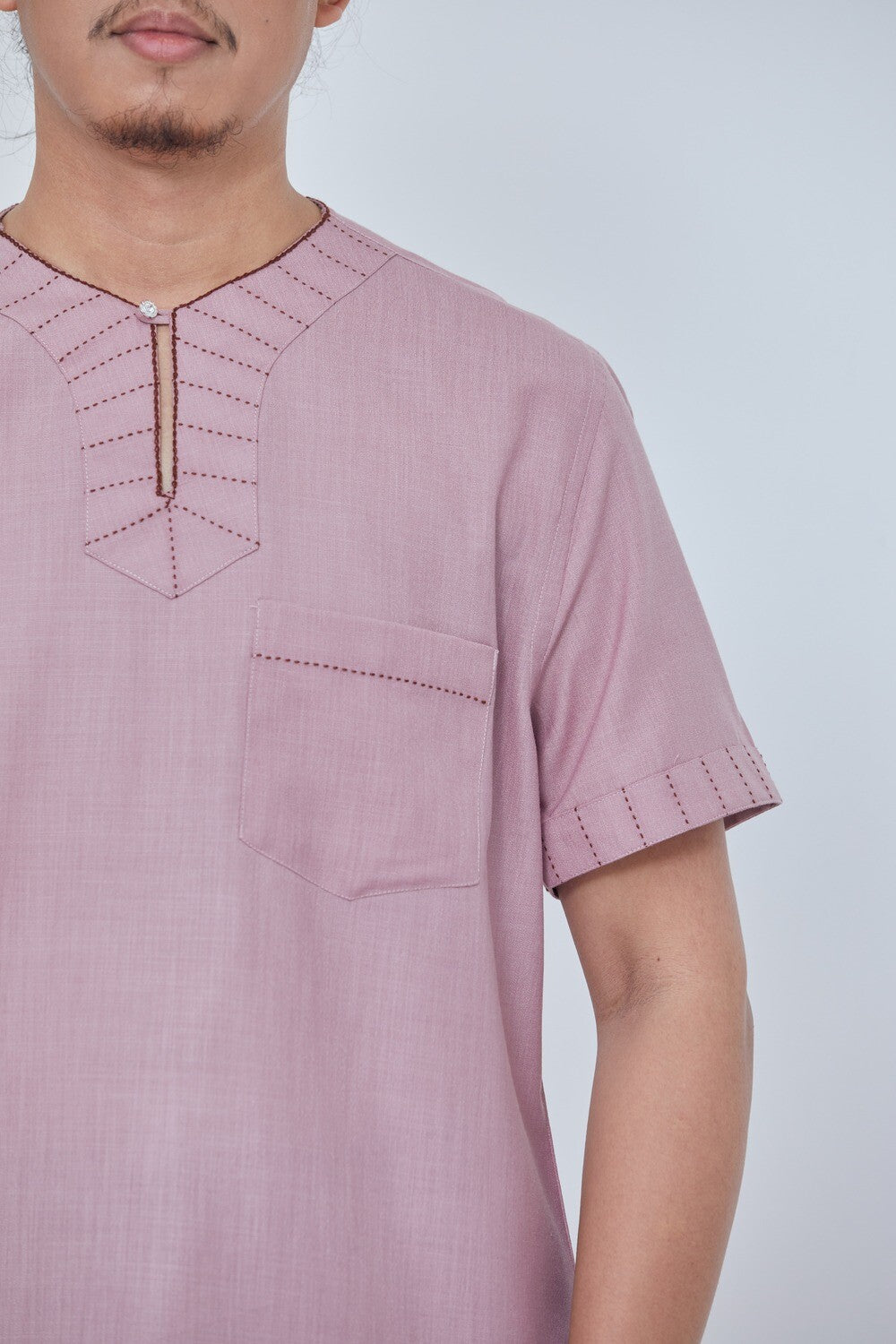 KURTA - MENS MAUVE PINK