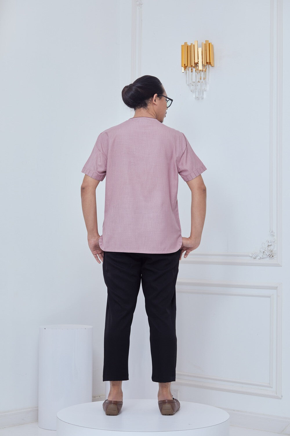 KURTA - MENS MAUVE PINK