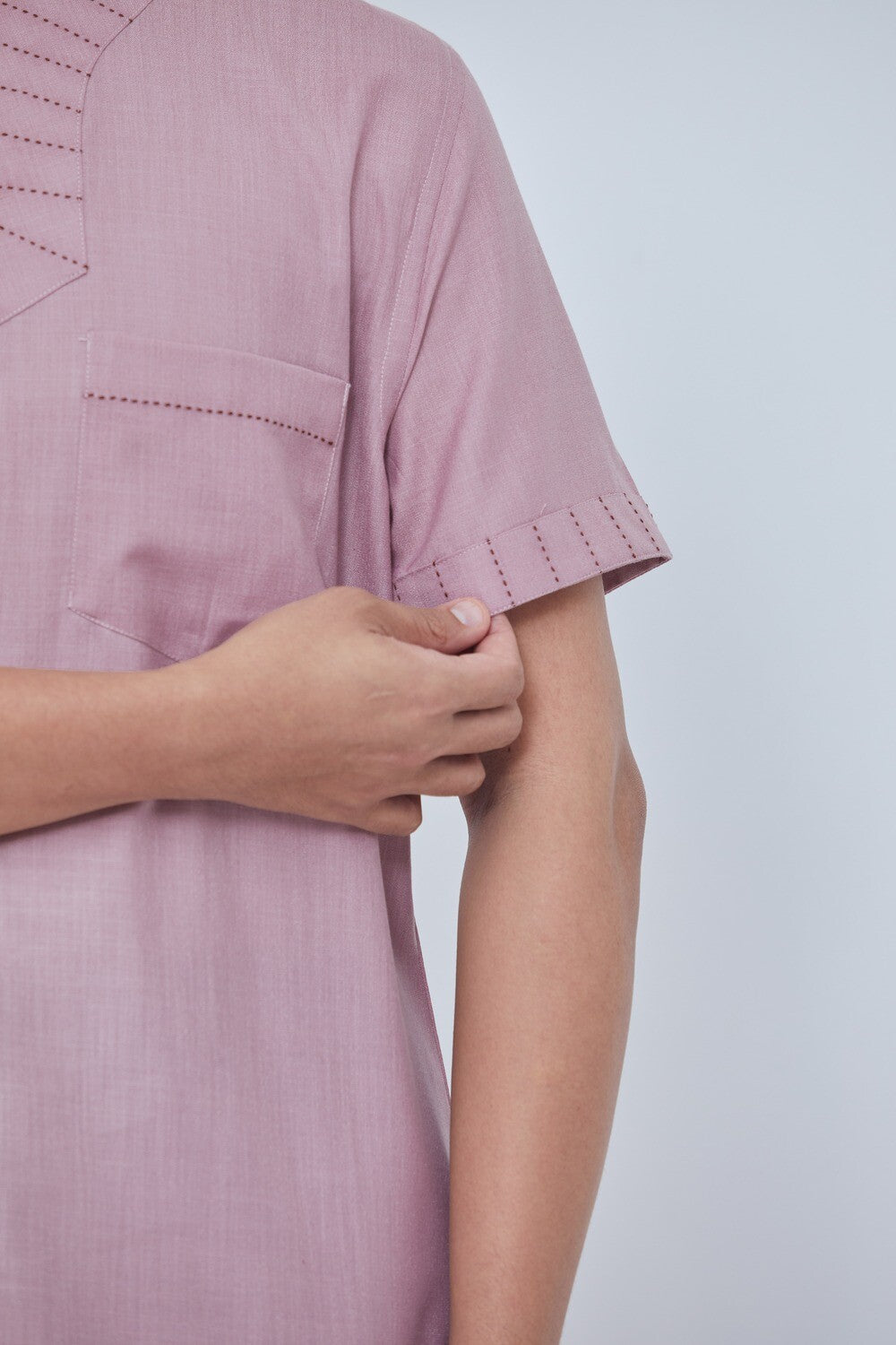 KURTA - MENS MAUVE PINK
