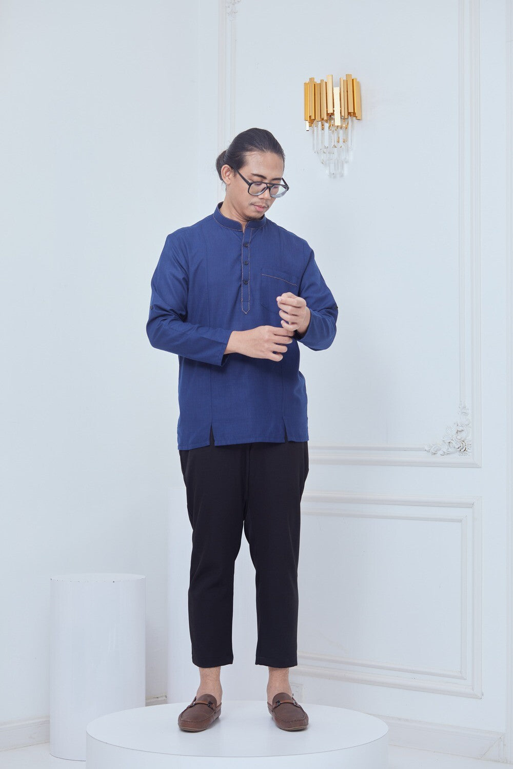 KURTA (CEKAK MUSANG) - MENS MIDNIGHT BLUE