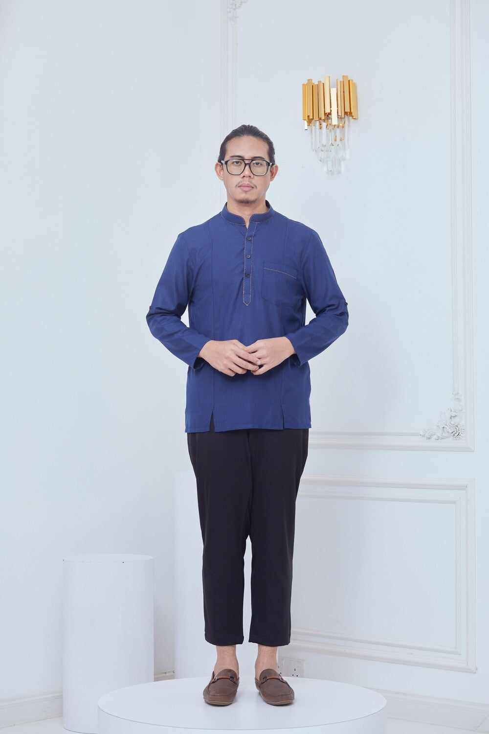 KURTA (CEKAK MUSANG) - MENS MIDNIGHT BLUE