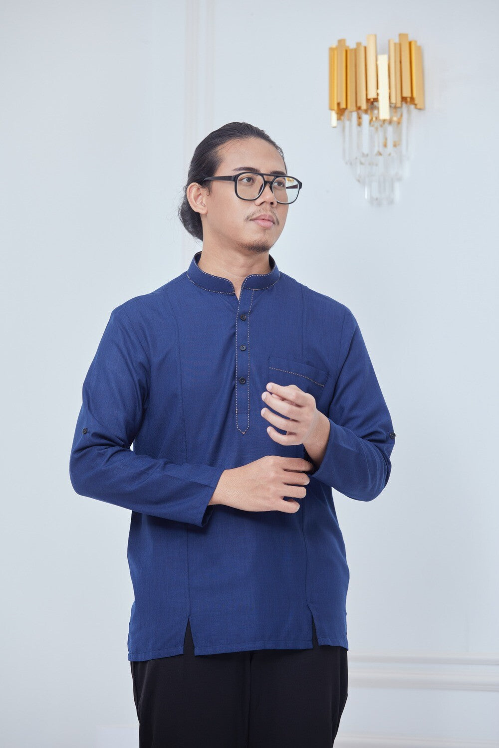 KURTA (CEKAK MUSANG) - MENS MIDNIGHT BLUE