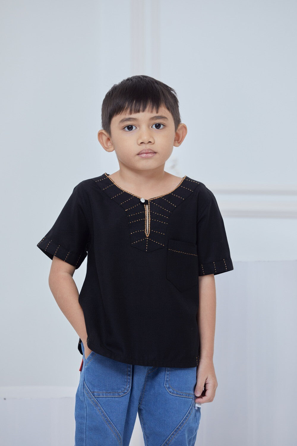 KURTA - KIDS BLACK