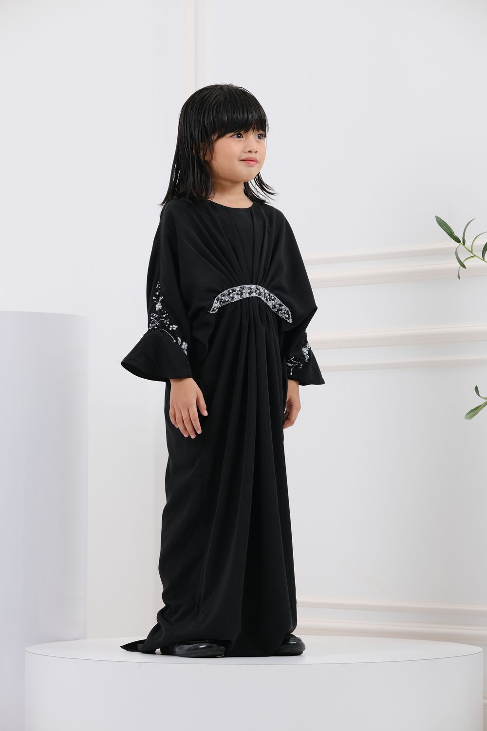 QAYRA CAFTAN KIDS -  BLACK
