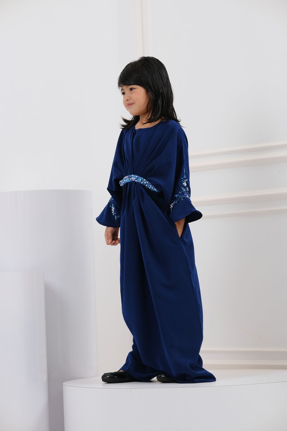 QAYRA CAFTAN KIDS -  NAVY BLUE