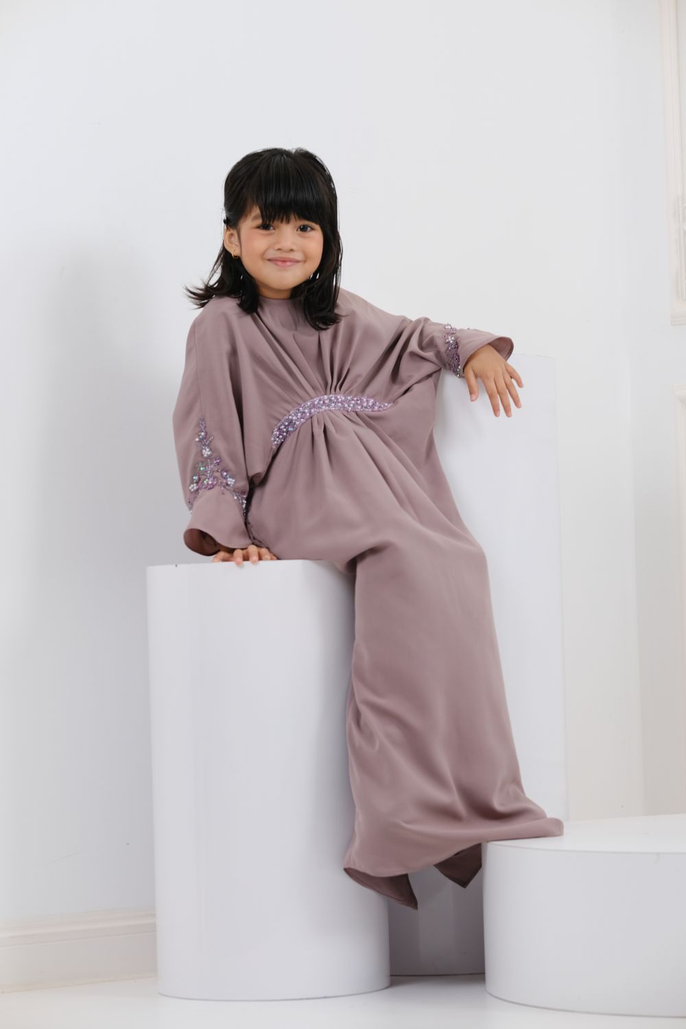QAYRA CAFTAN KIDS -  DUSTY PURPLE