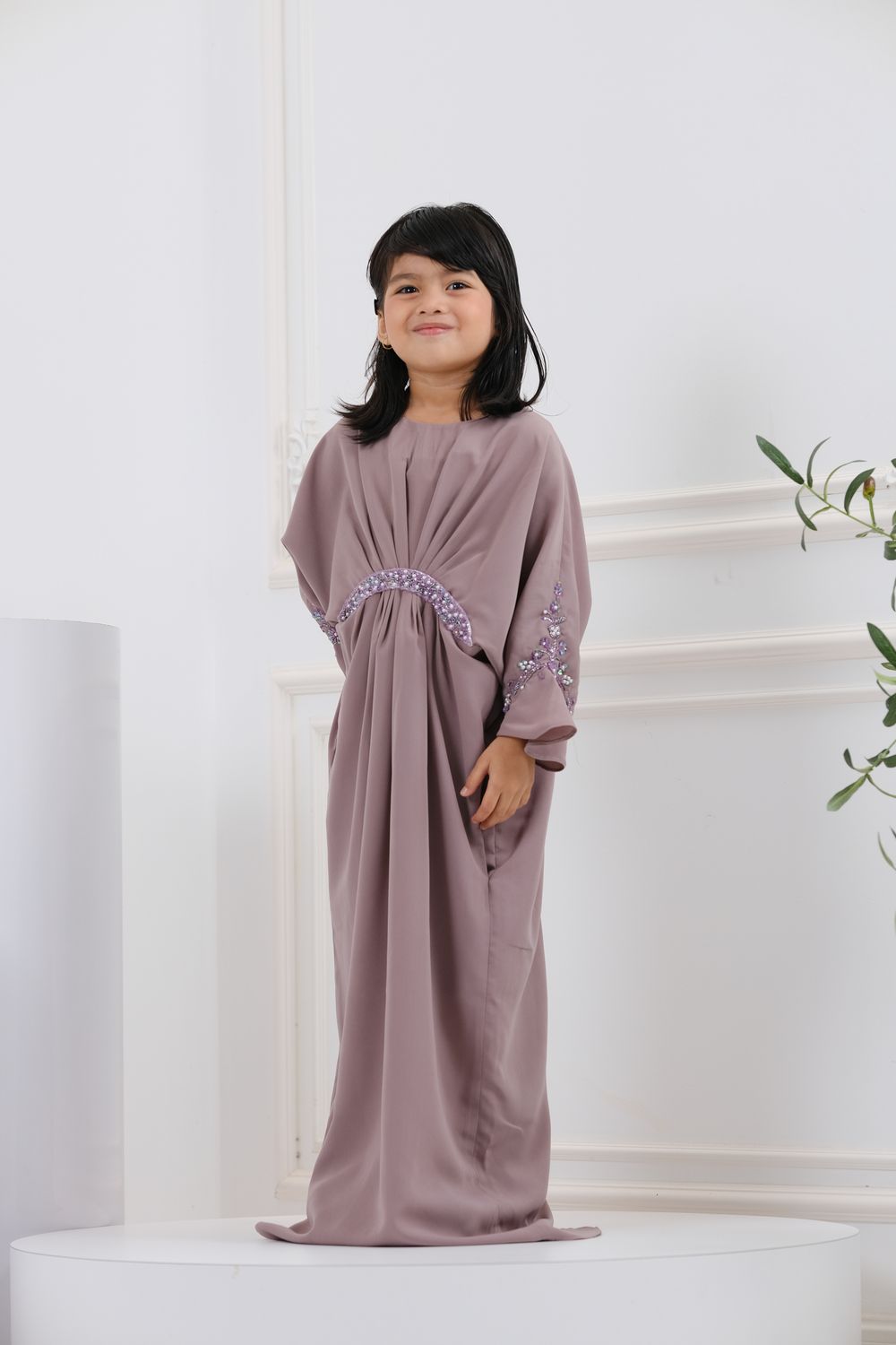 QAYRA CAFTAN KIDS -  DUSTY PURPLE