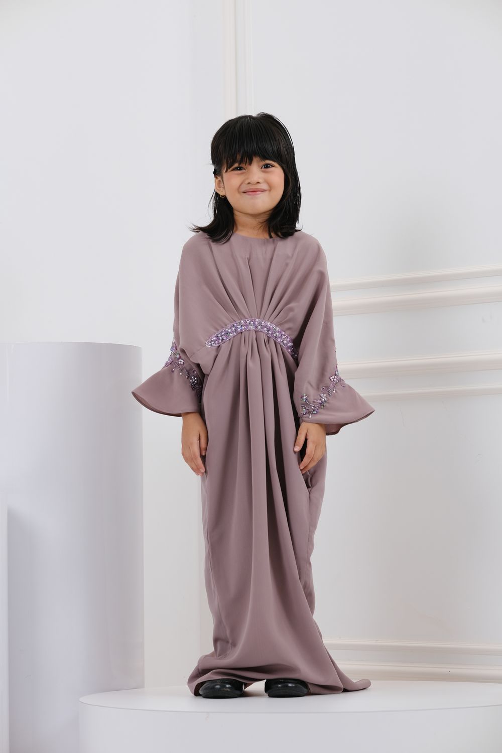 QAYRA CAFTAN KIDS -  DUSTY PURPLE