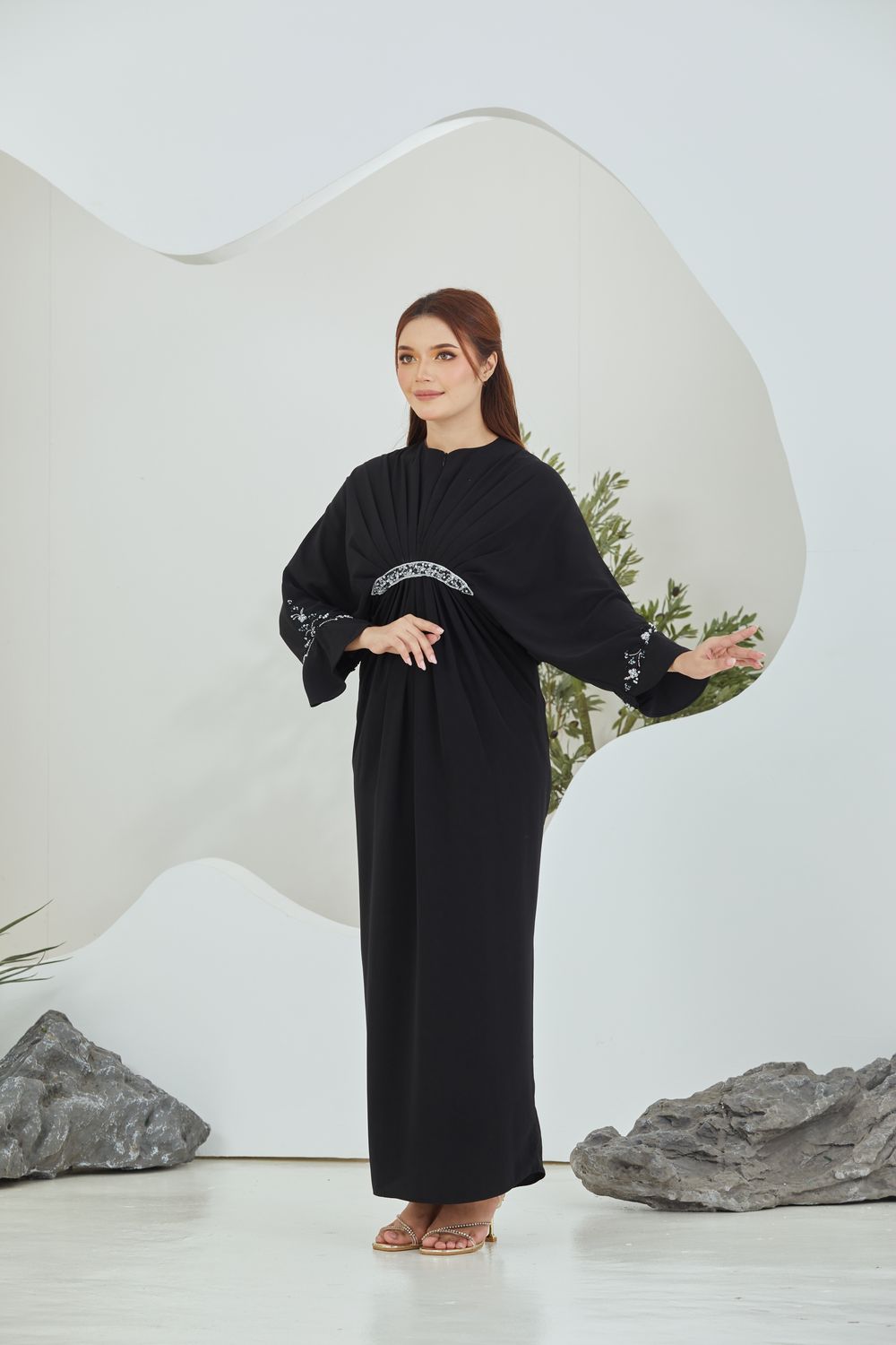 QAYRA CAFTAN -  BLACK