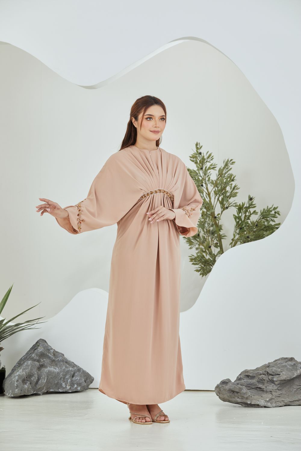 QAYRA CAFTAN -  CREAM