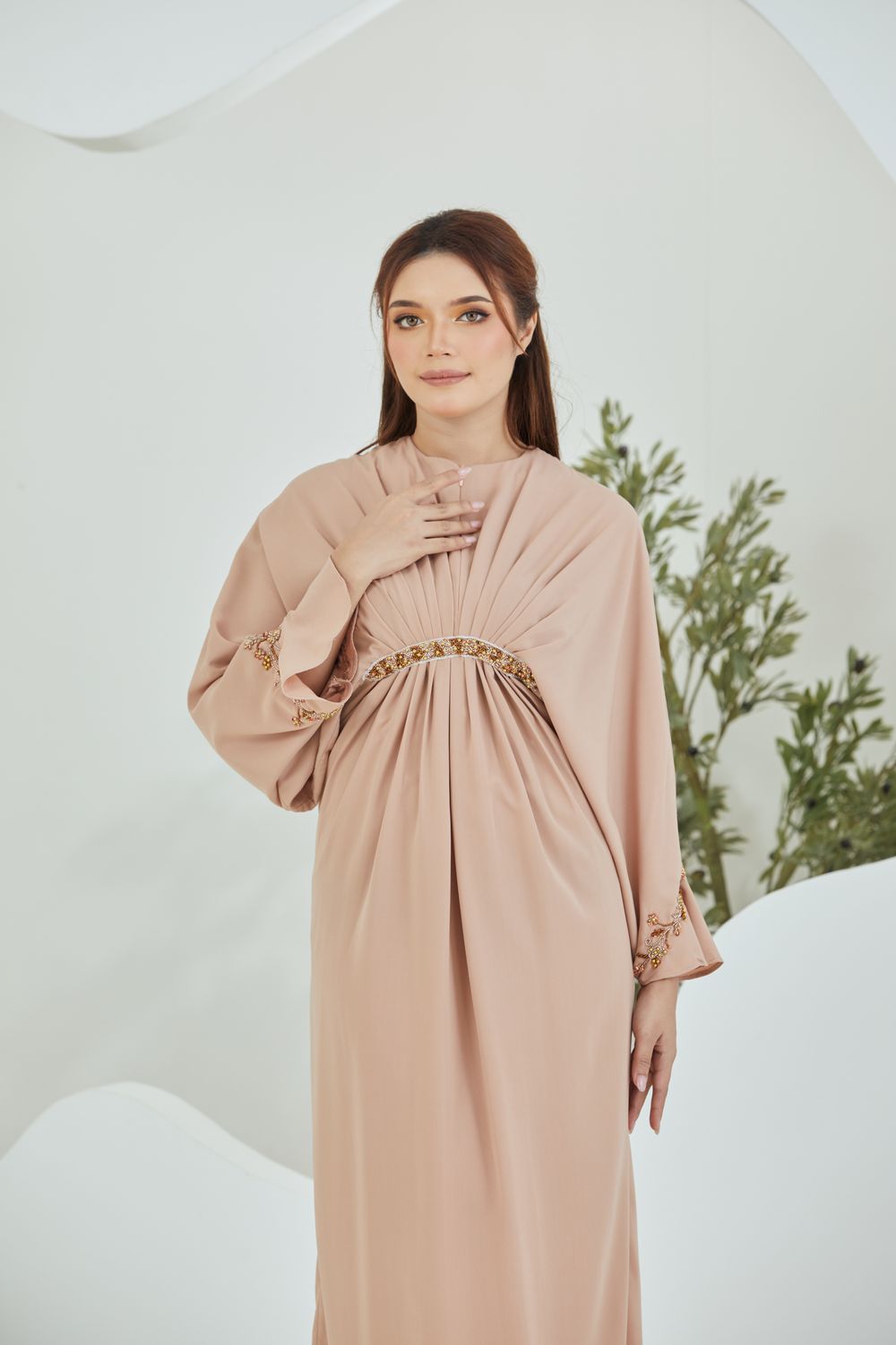QAYRA CAFTAN -  CREAM