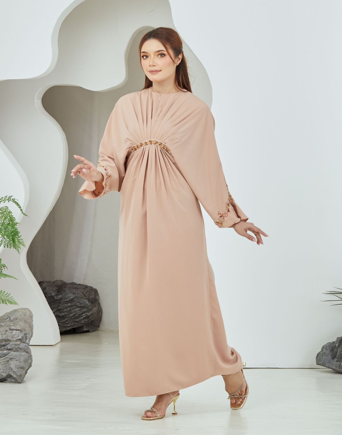 QAYRA CAFTAN -  CREAM