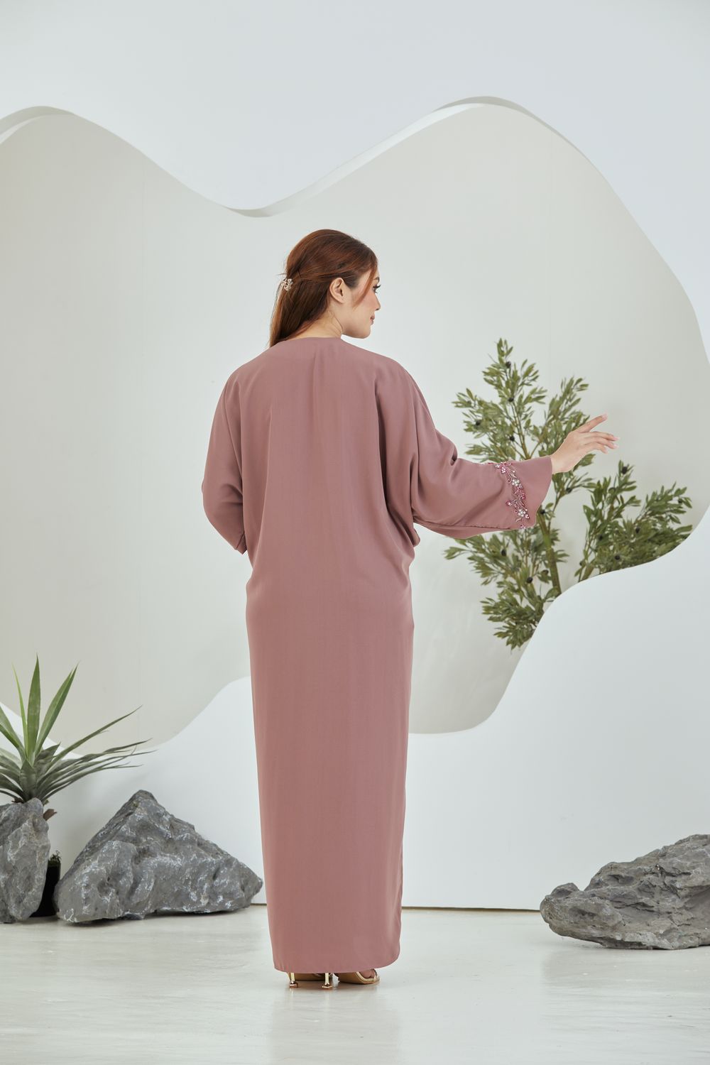 QAYRA CAFTAN -  DEEP SALMON