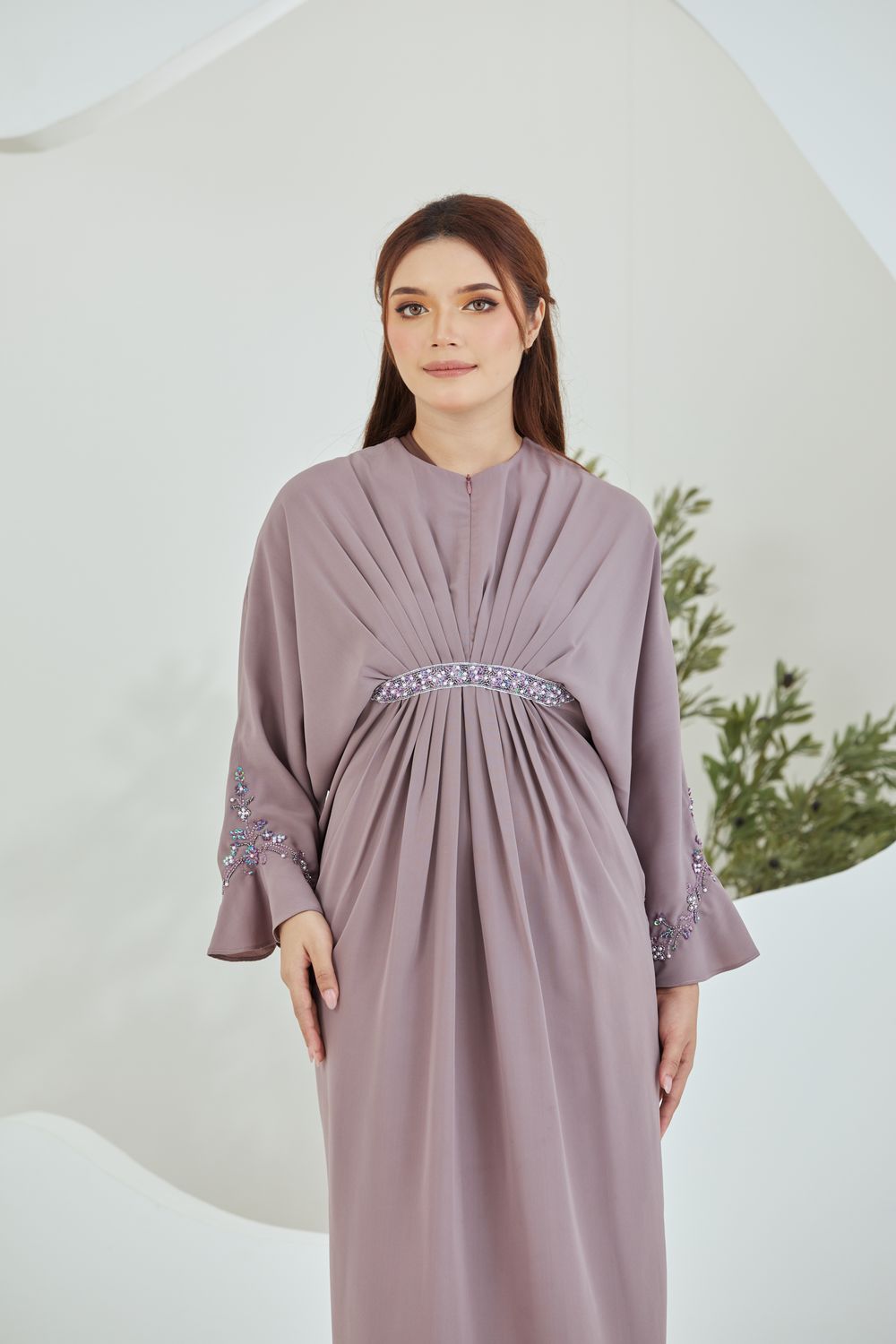 QAYRA CAFTAN -  DUSTY PURPLE
