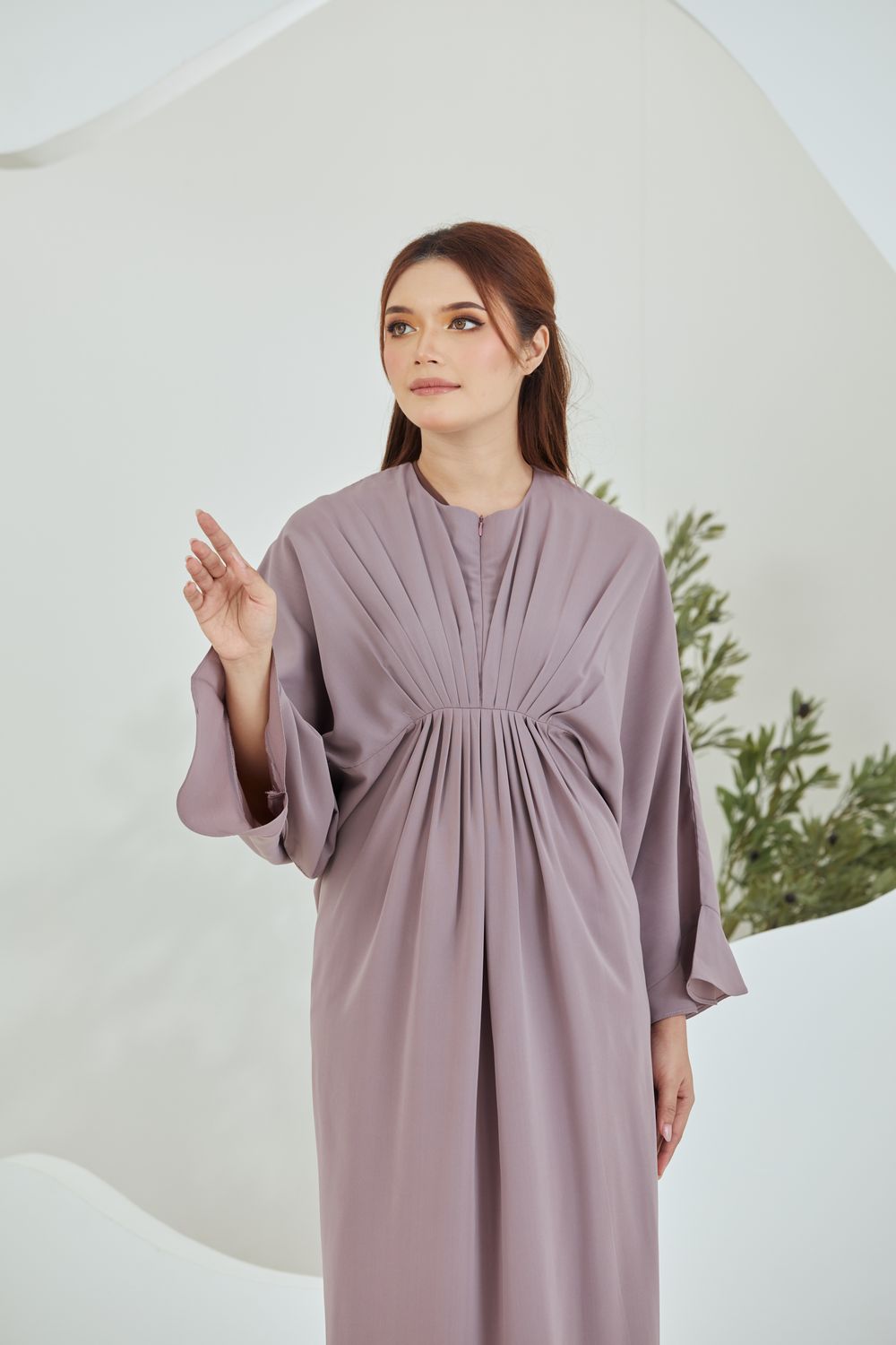 QAYRA CAFTAN -  DUSTY PURPLE