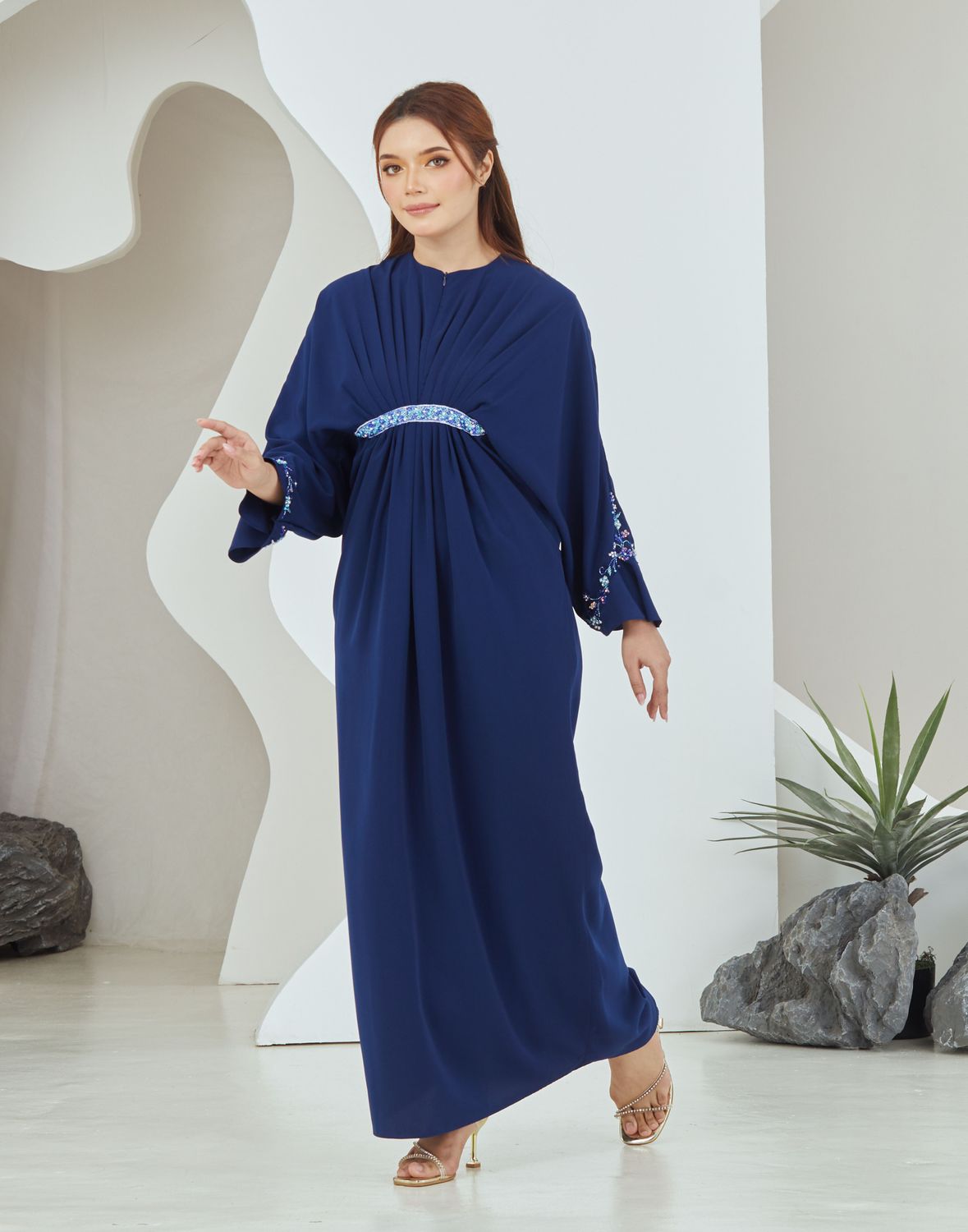 QAYRA CAFTAN -  NAVY BLUE