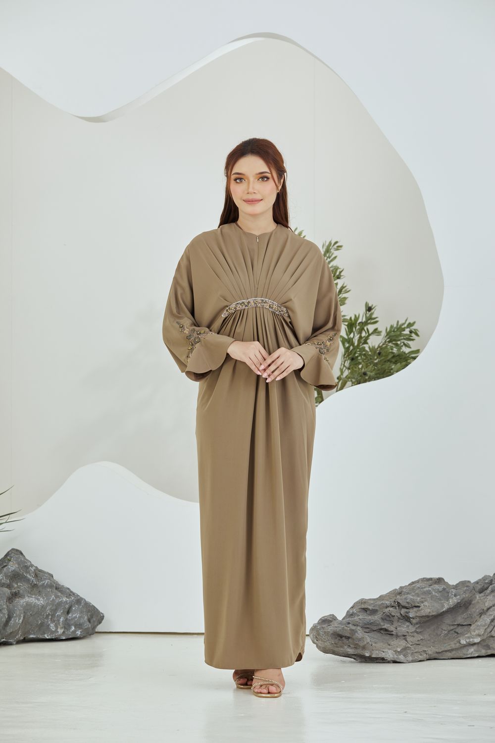 QAYRA CAFTAN -  OLIVE GREEN