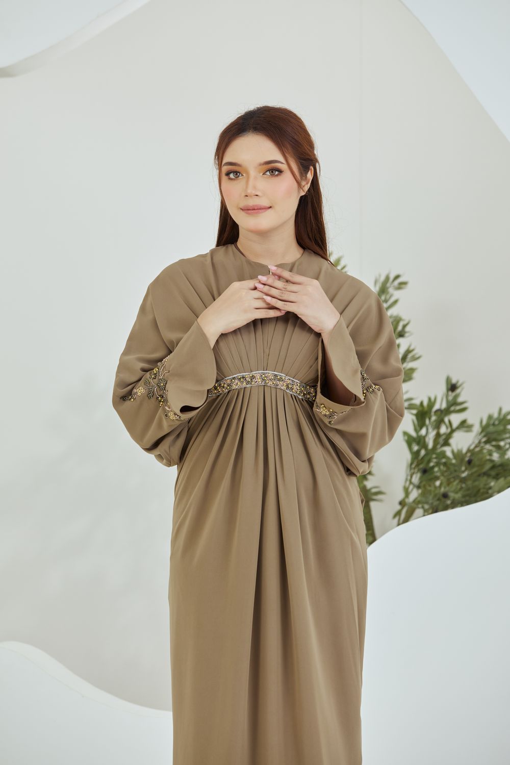 QAYRA CAFTAN -  OLIVE GREEN