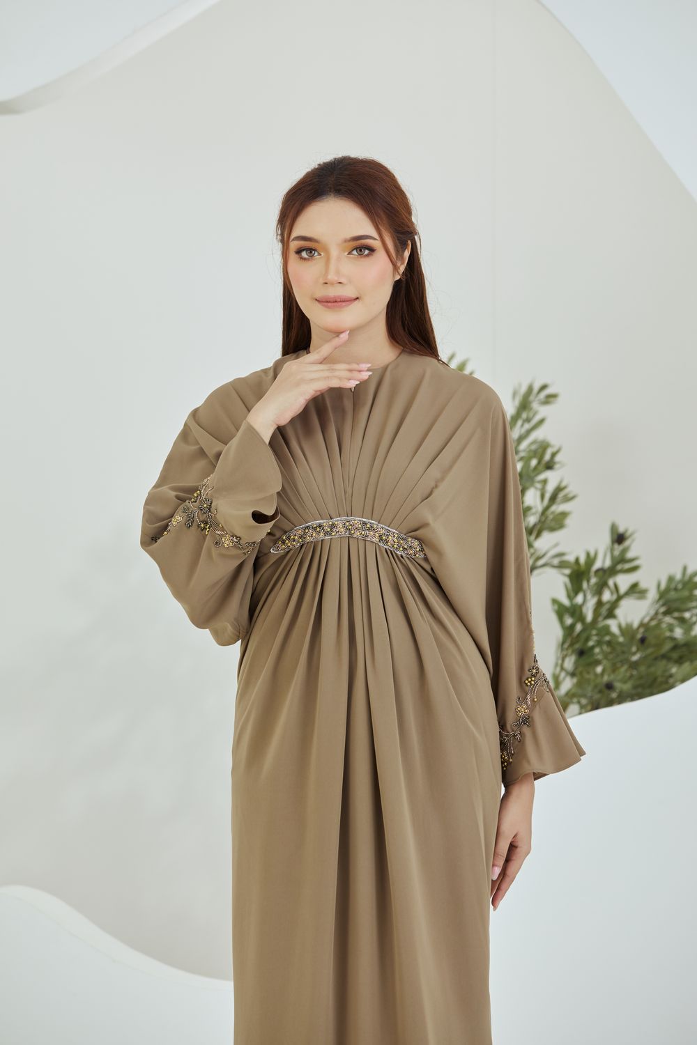 QAYRA CAFTAN -  OLIVE GREEN