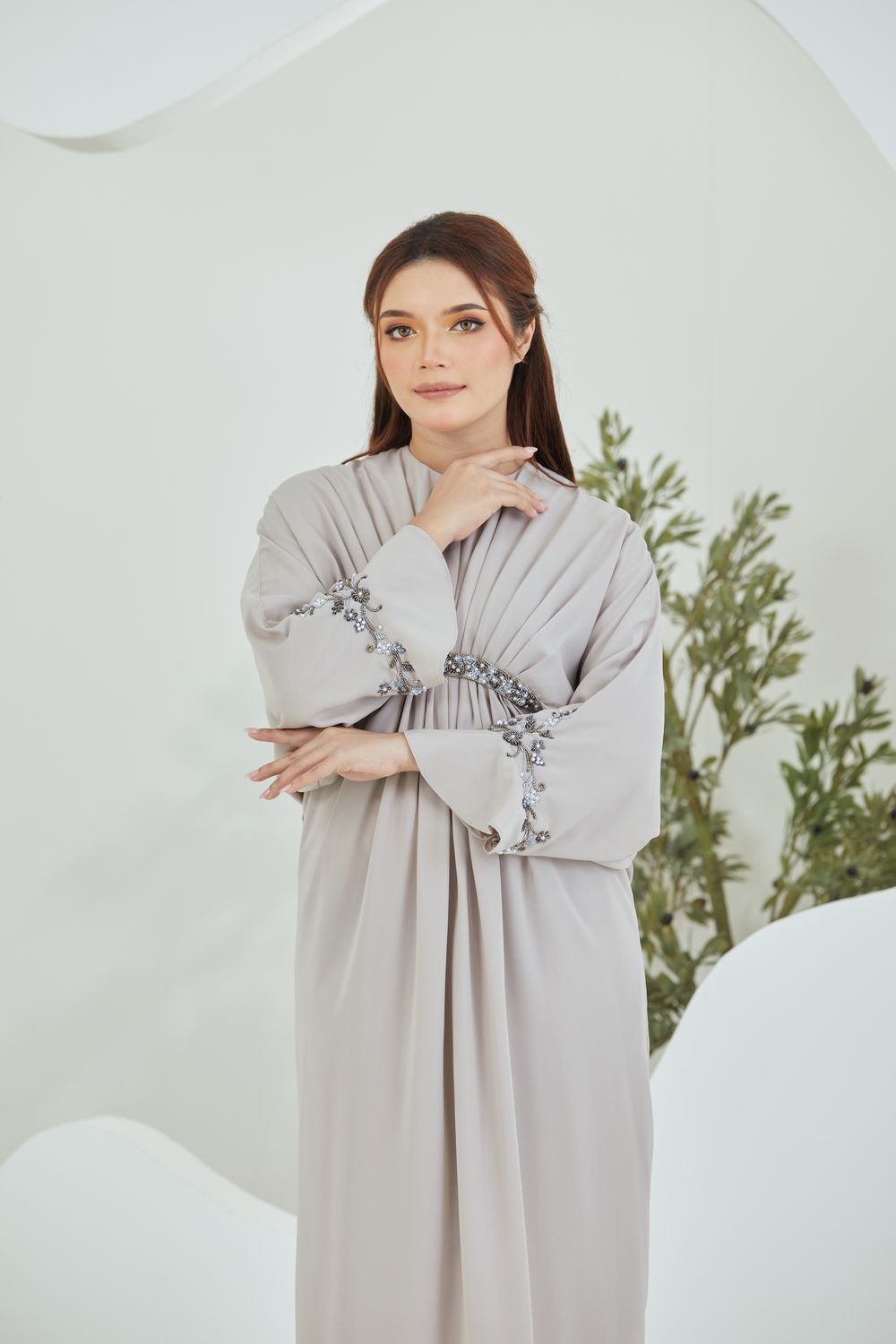 QAYRA CAFTAN - SANDY BEIGE